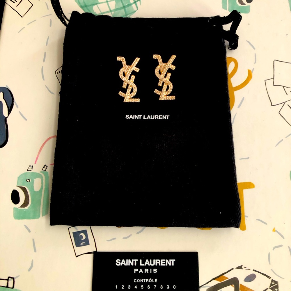 Earrings saint laurent authentic
